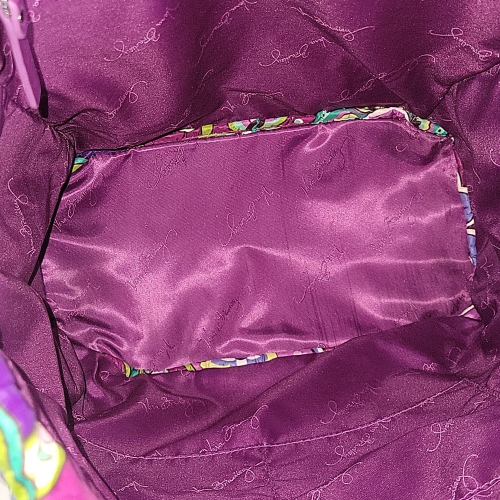 Vera Bradley Heather Purple Paisley Floral Quilted Nylon Backpack - Picture 10 of 12